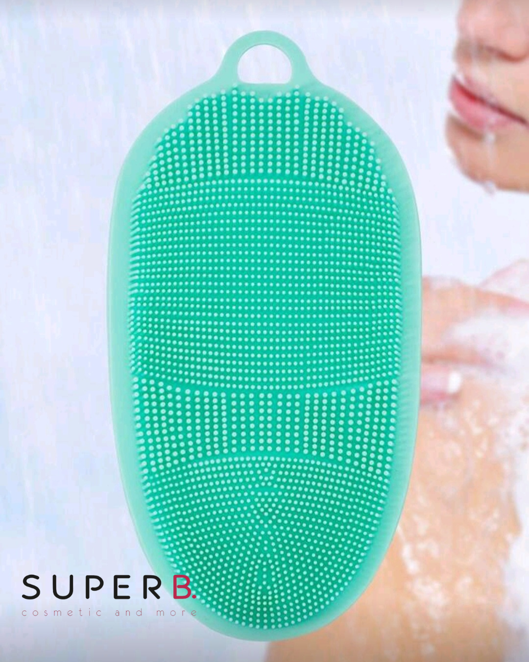 Guanto doccia in silicone antibatterico